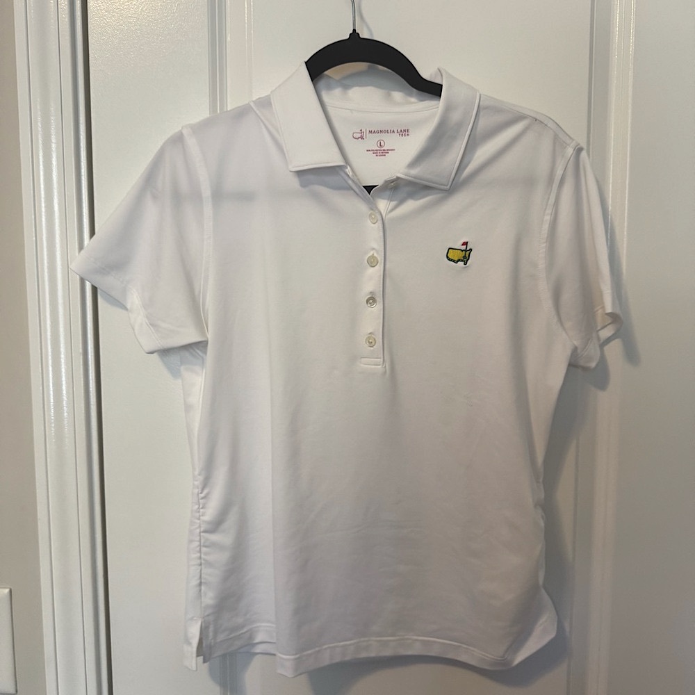 Women’s Masters Magnolia Lane Tech Golf Polo Shirt - White, Large